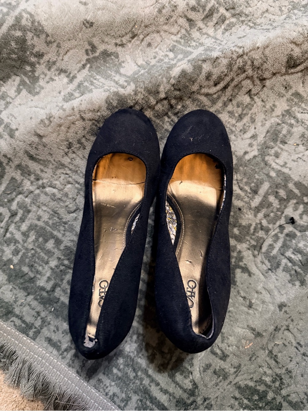 Classic Women's Black Suede wedge- Comfortable Everyday Heel